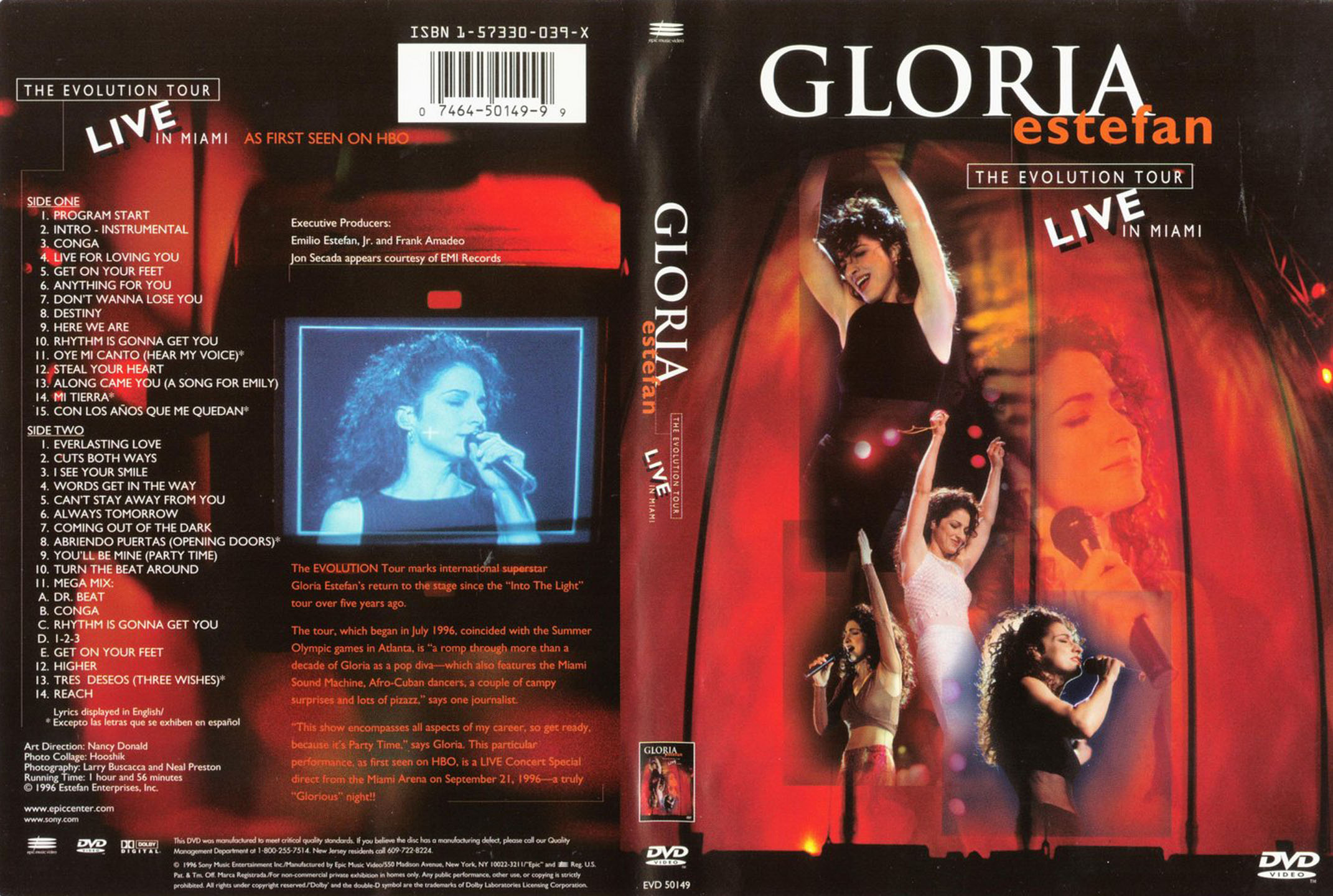 Cartula Caratula de Gloria Estefan - The Evolution Tour: Live In Miami (Dvd)