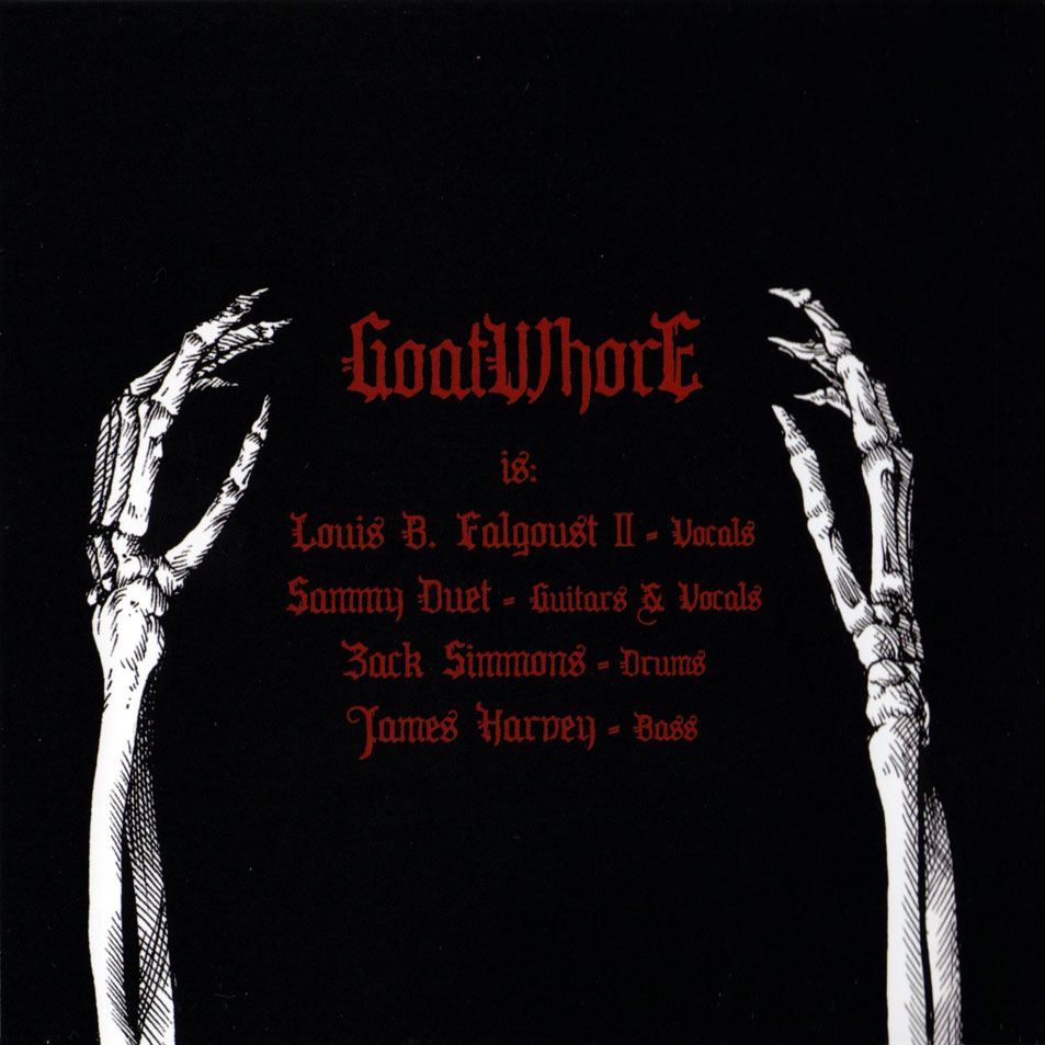Cartula Interior Frontal de Goatwhore - Blood For The Master