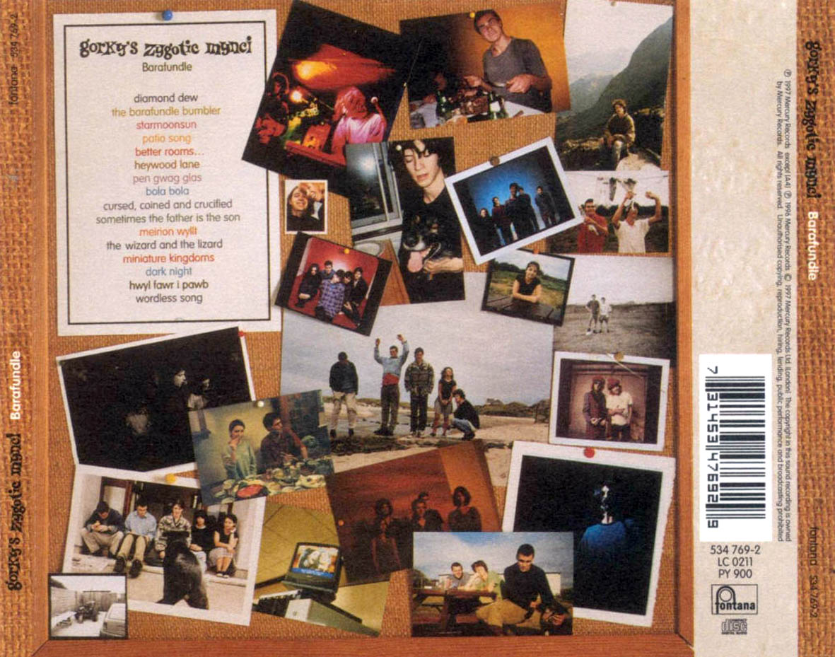 Car�tula Trasera de Gorky's Zygotic Mynci - Barafundle