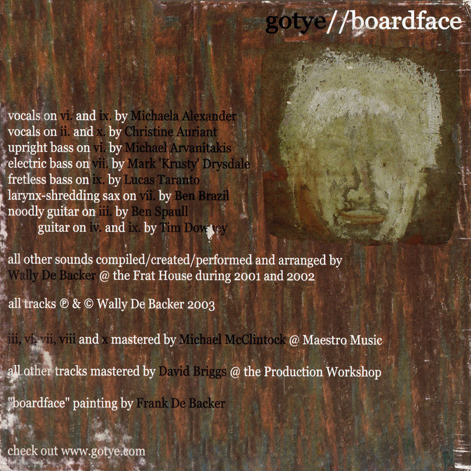Cartula Interior Frontal de Gotye - Boardface