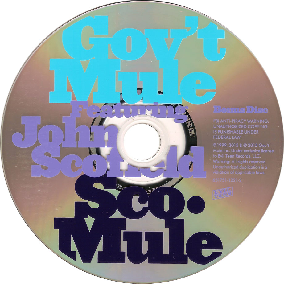 Cartula Cd2 de Gov't Mule - Sco-Mule (Featuring John Scofield)