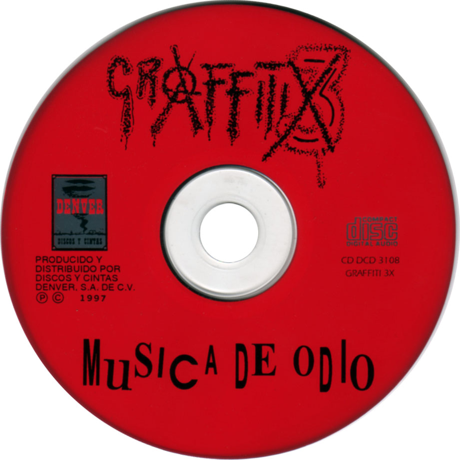 Cartula Cd de Graffiti 3x - Musica De Odio