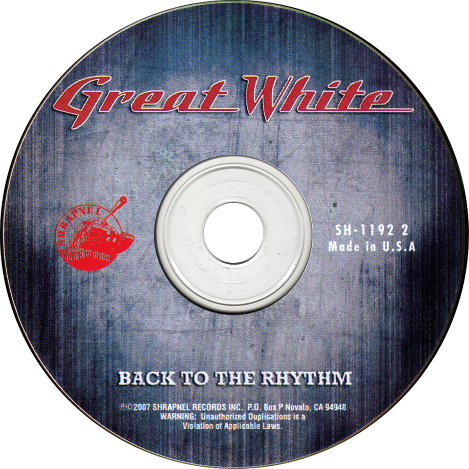 Cartula Cd de Great White - Back To The Rhythm