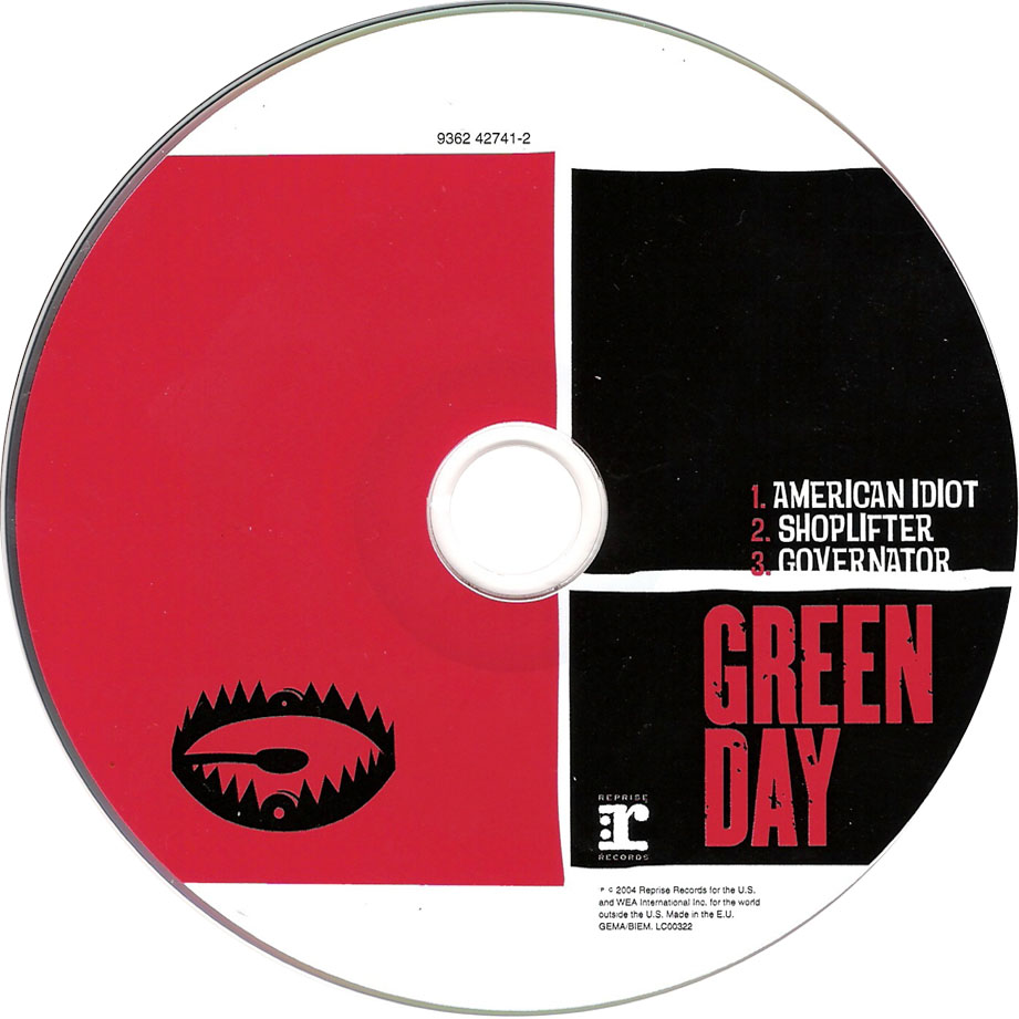 Cartula Cd de Green Day - American Idiot (Cd Single)