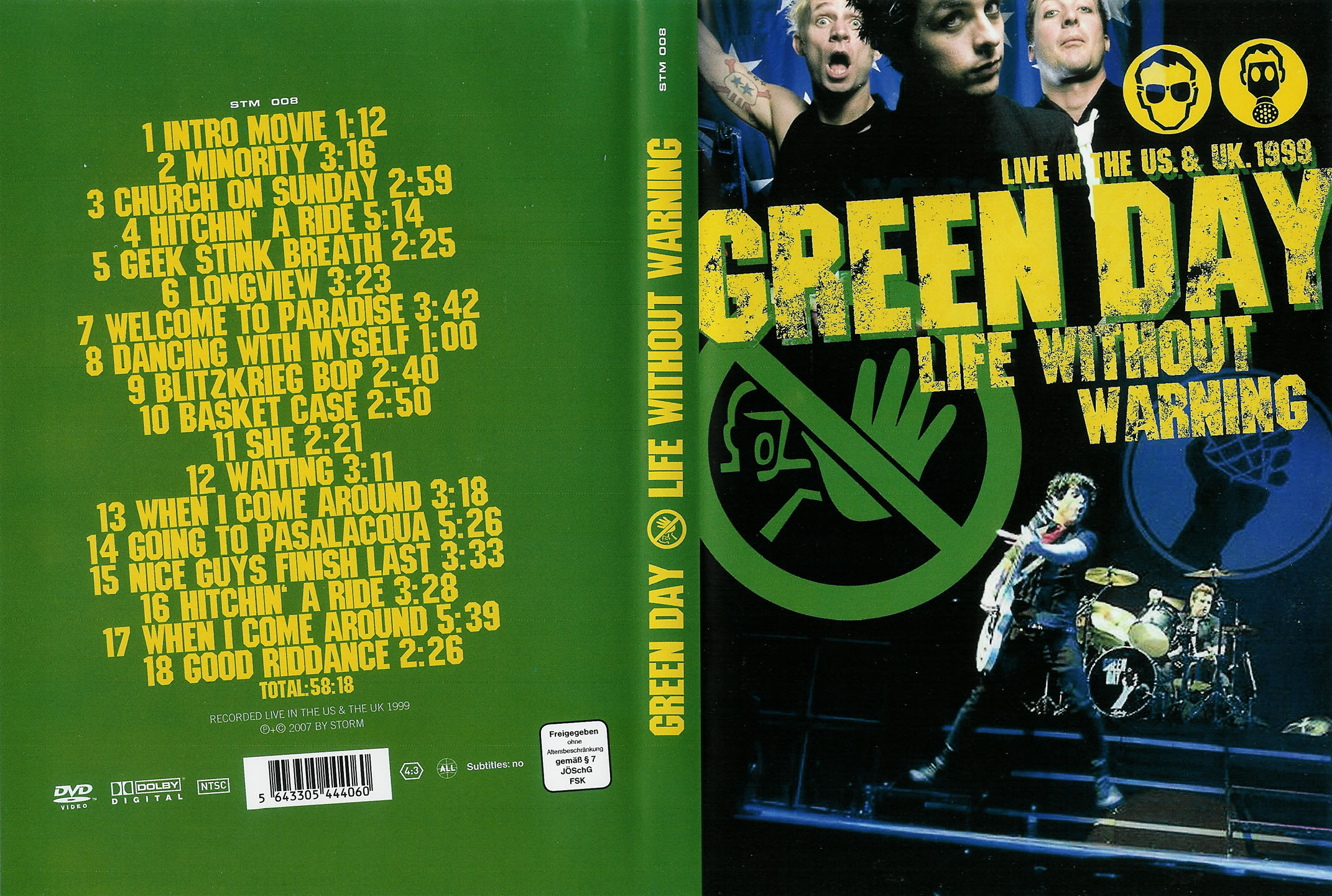 Cartula Caratula de Green Day - Life Without Warning (Dvd)