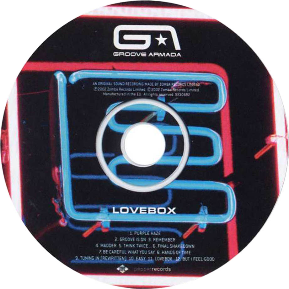 Cartula Cd de Groove Armada - Lovebox