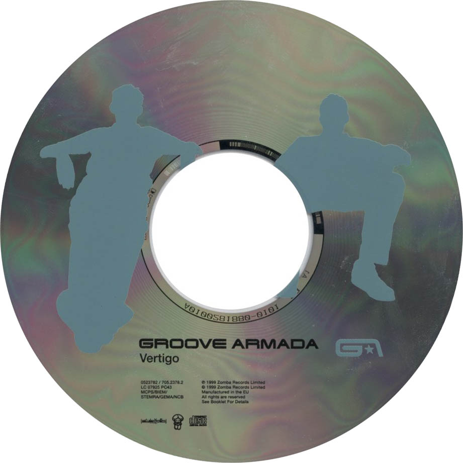 Cartula Cd de Groove Armada - Vertigo