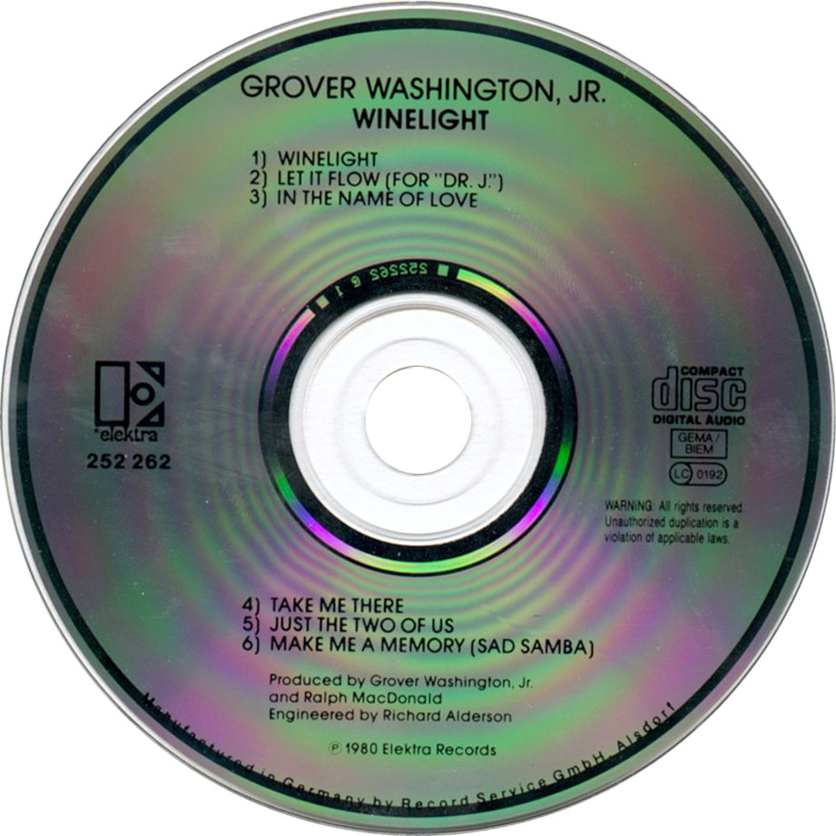 Cartula Cd de Grover Washington Jr. - Winelight