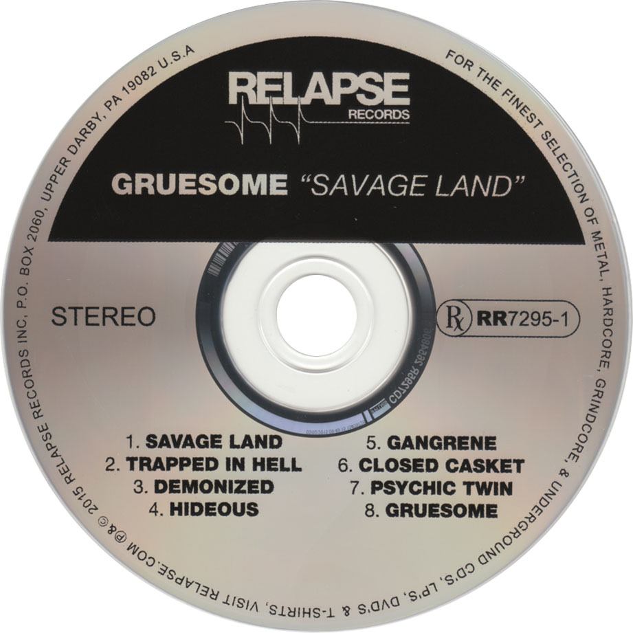 Cartula Cd de Gruesome - Savage Land