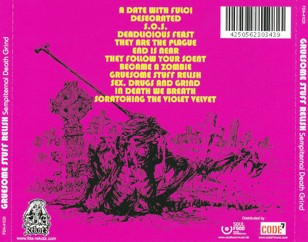 Cartula Trasera de Gruesome Stuff Relish - Sempiternal Death Grind