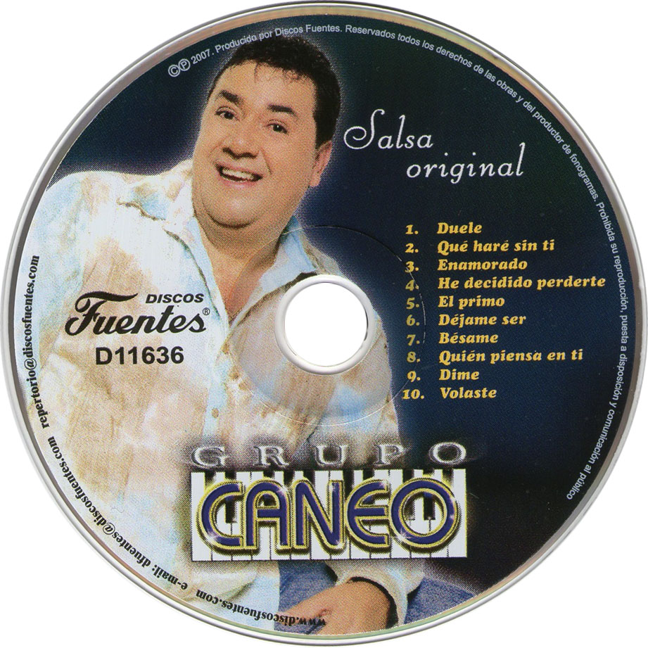 Cartula Cd de Grupo Caneo - Salsa Original