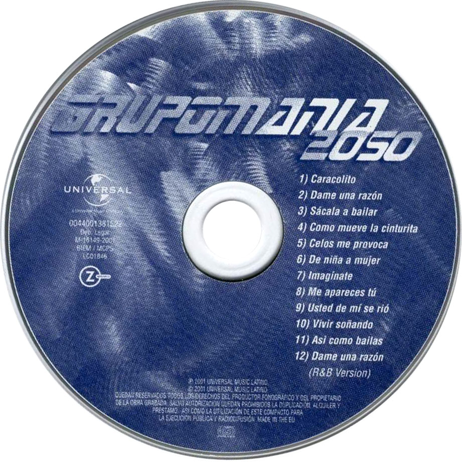 Cartula Cd de Grupo Mania - 2050