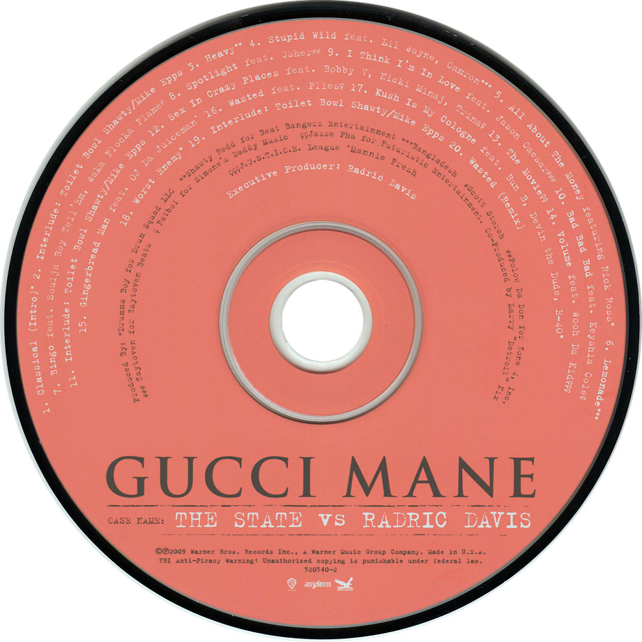 Cartula Cd de Gucci Mane - The State Vs. Radric Davis