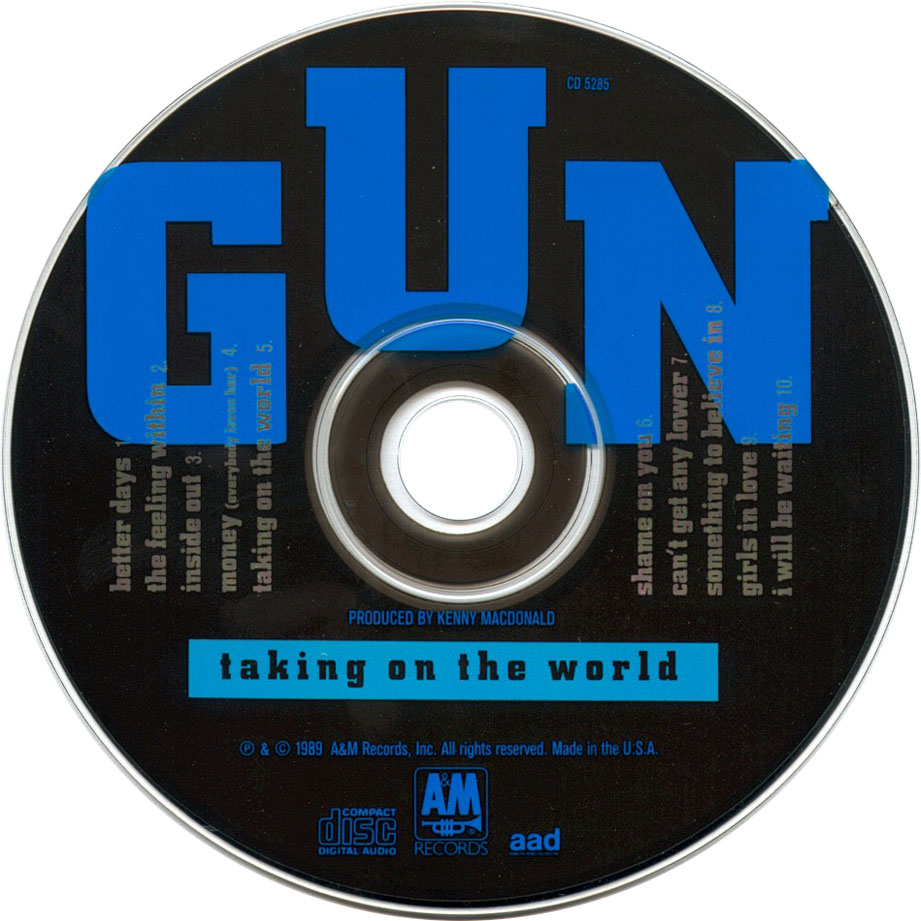 Cartula Cd de Gun - Taking On The World