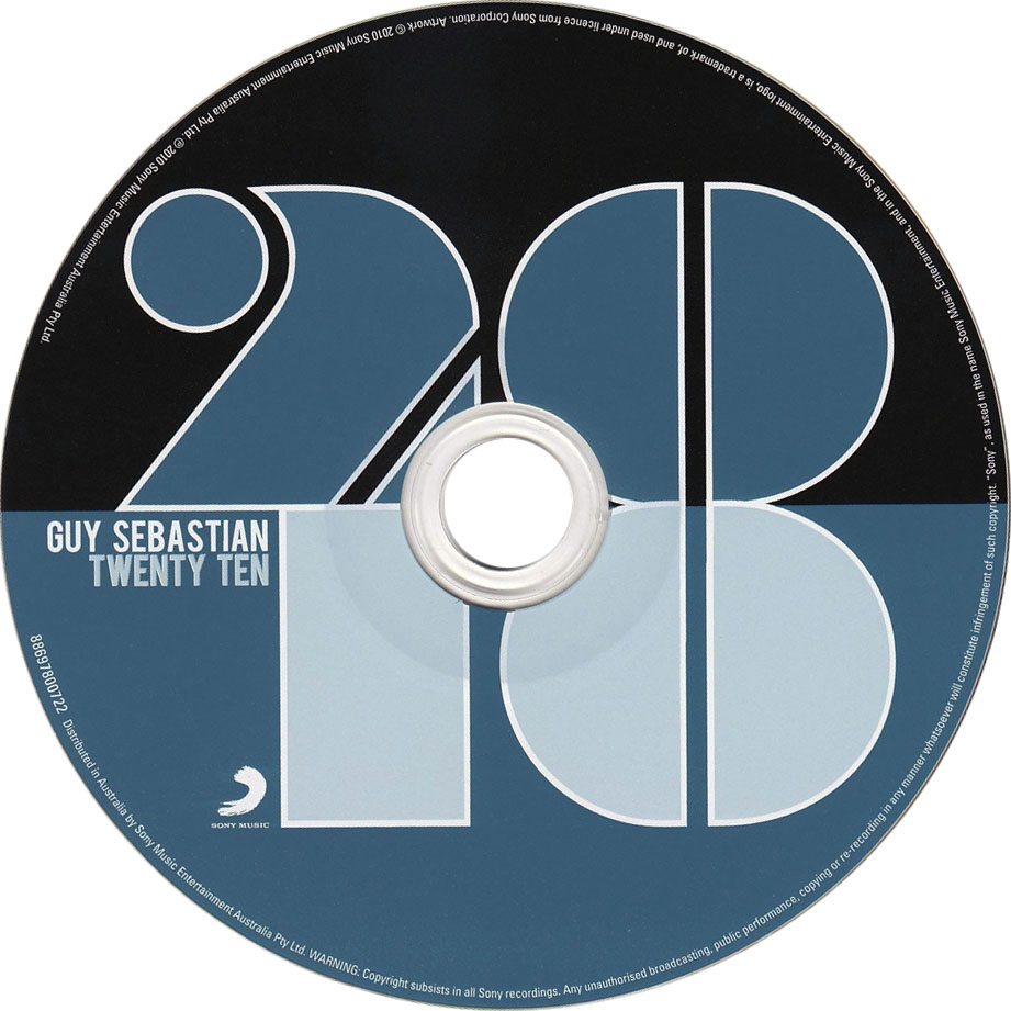Cartula Cd1 de Guy Sebastian - Twenty Ten