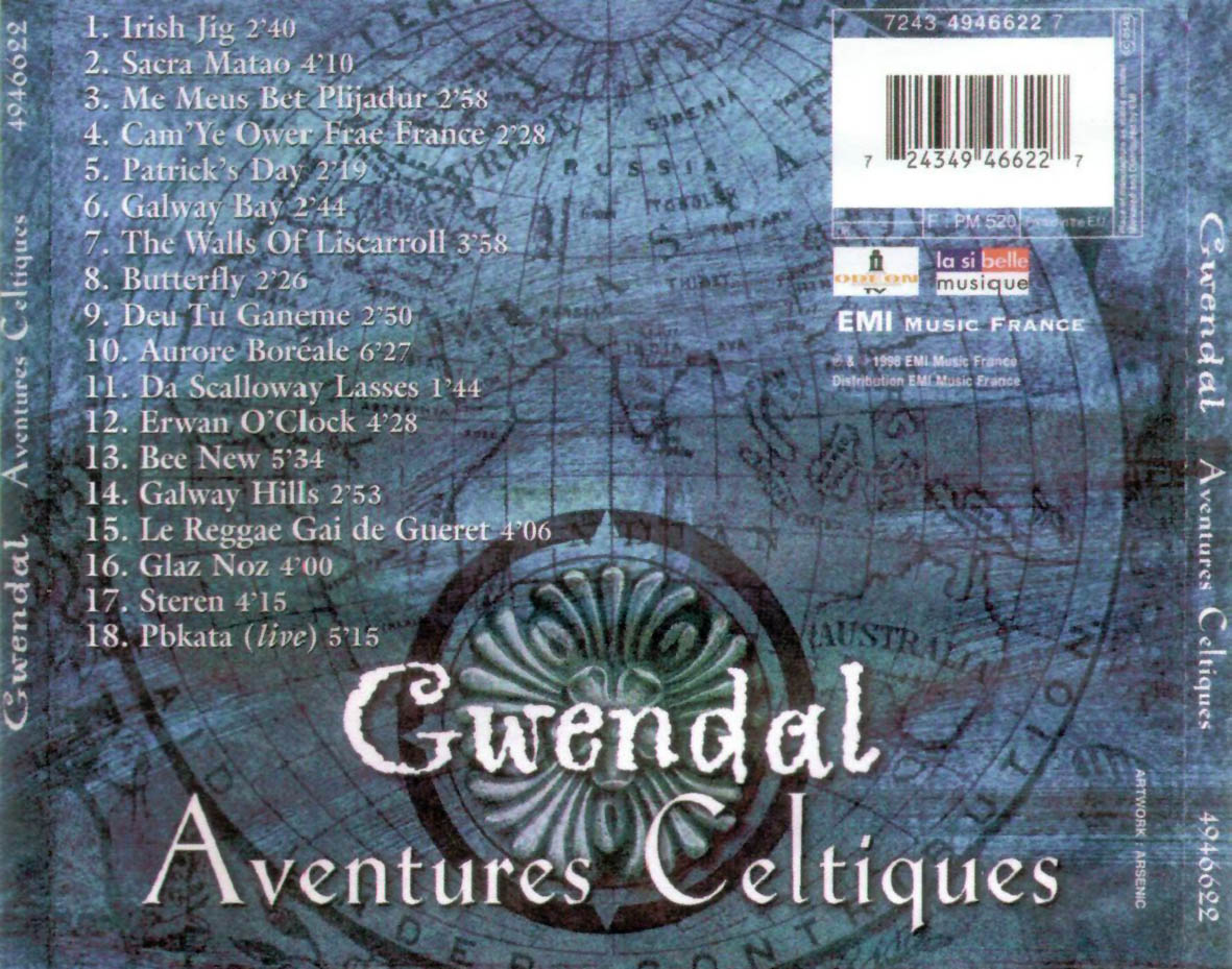 Cartula Trasera de Gwendal - Aventures Celtiques
