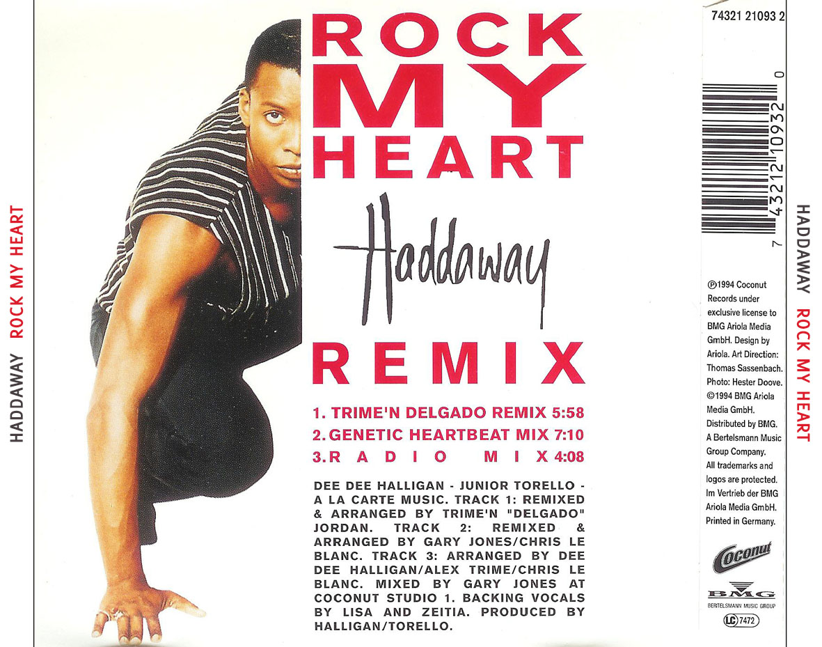 Cartula Trasera de Haddaway - Rock My Heart (Cd Single)