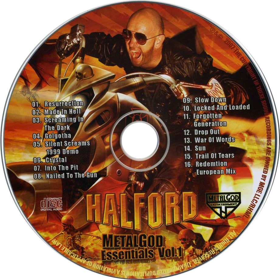 Cartula Cd de Halford - Metal God Essentials Volume 1
