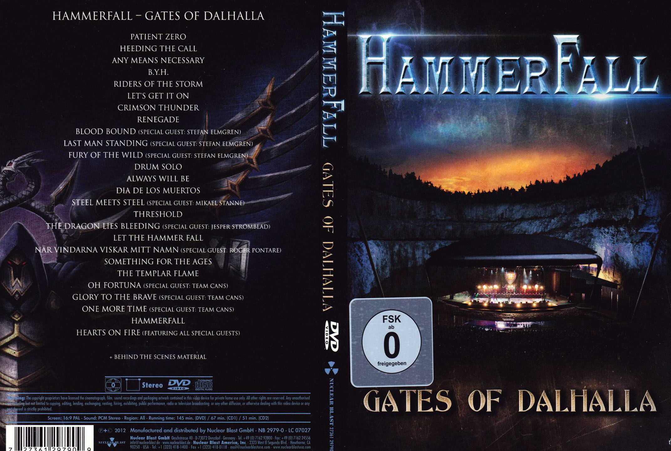 Cartula Caratula de Hammerfall - Gates Of Dalhalla (Dvd)
