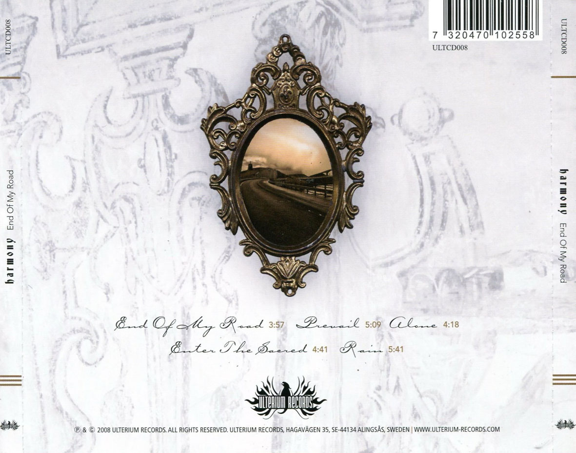 Car�tula Trasera de Harmony - End Of My Road (Ep)