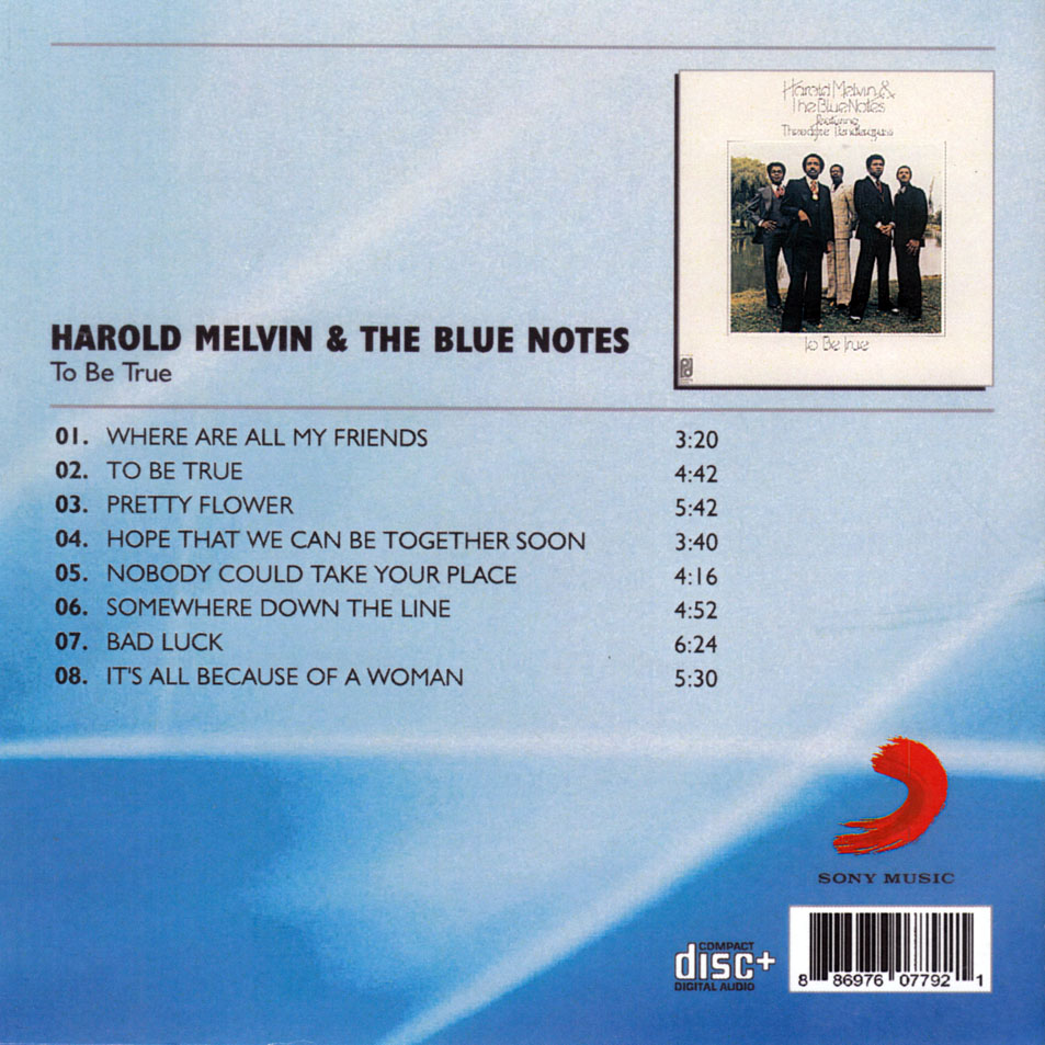 Cartula Interior Frontal de Harold Melvin & The Blue Notes - To Be True