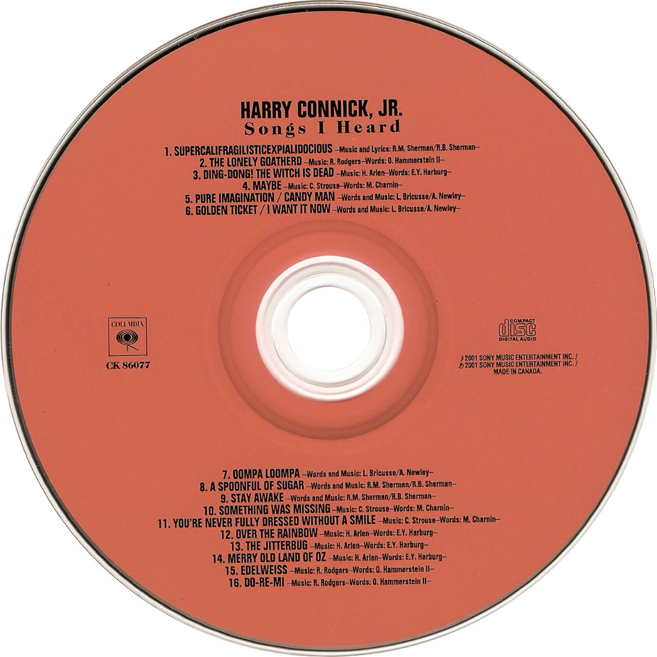 Cartula Cd de Harry Connick Jr. - Songs I Heard