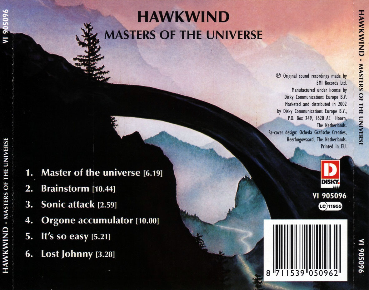 Cartula Trasera de Hawkwind - Masters Of The Universe