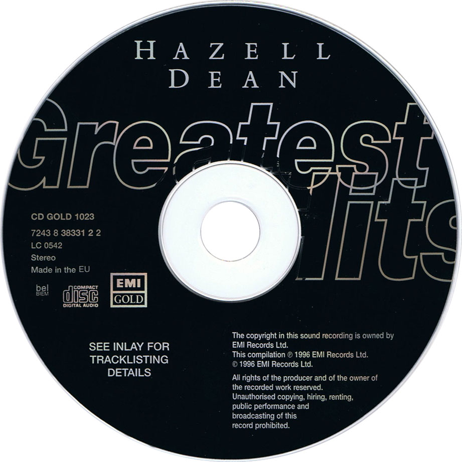Cartula Cd de Hazell Dean - Greatest Hits