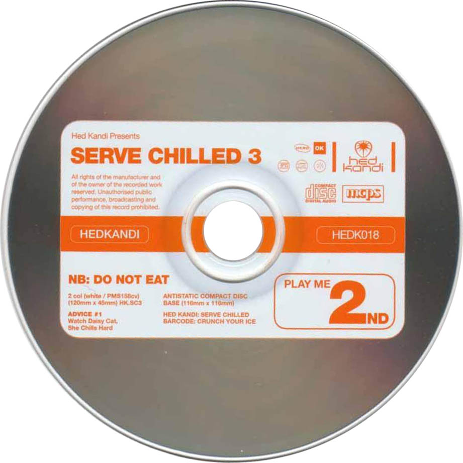 Cartula Cd2 de Hed Kandi Serve Chilled 3