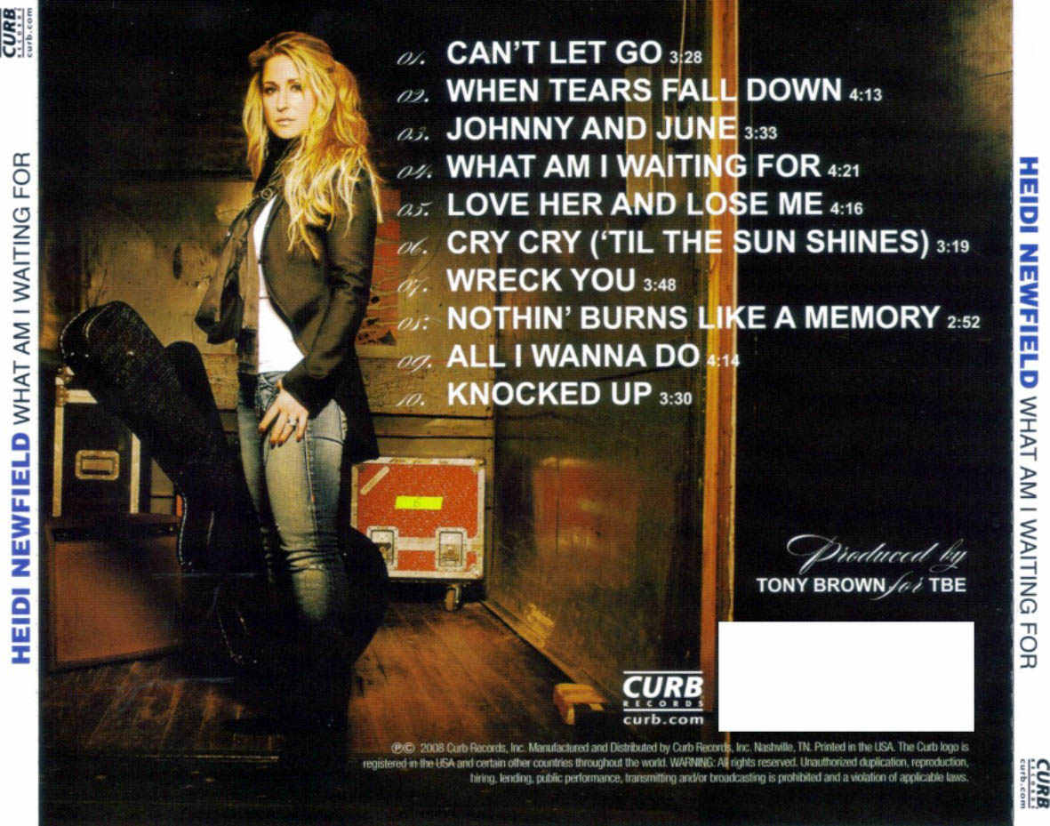 Cartula Trasera de Heidi Newfield - What Am I Waiting For