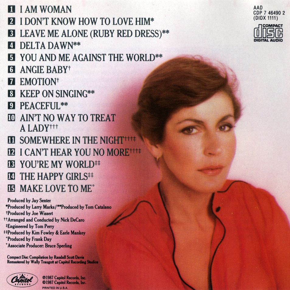 Cartula Interior Frontal de Helen Reddy - Helen Reddy's Greatest Hits (And More)