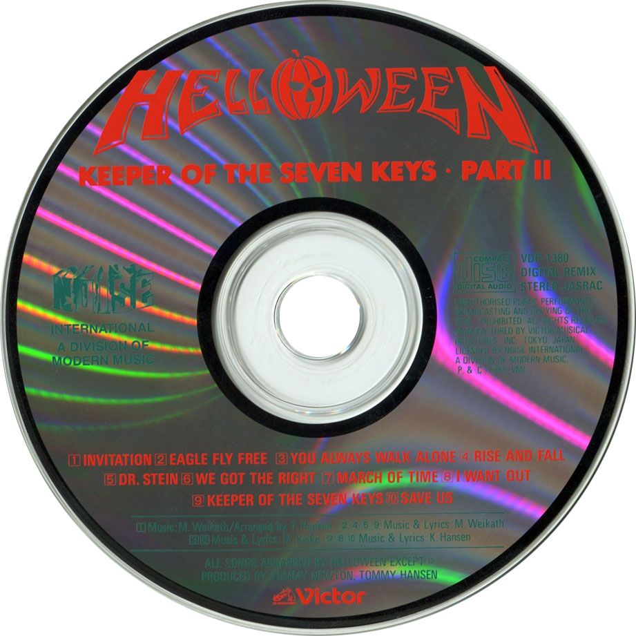 Cartula Cd de Helloween - Keeper Of The Seven Keys Part II