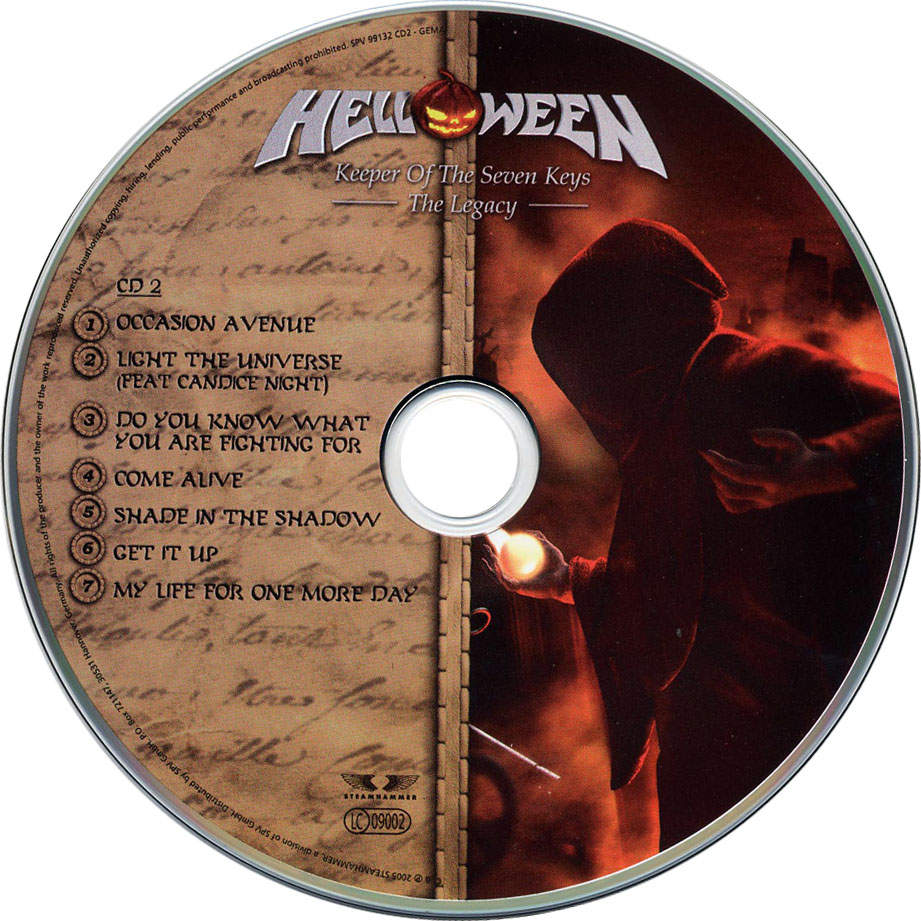 Cartula Cd2 de Helloween - Keeper Of The Seven Keys: The Legacy