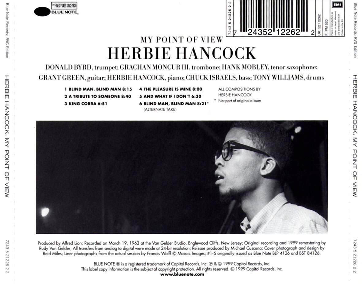 Cartula Trasera de Herbie Hancock - My Point Of View