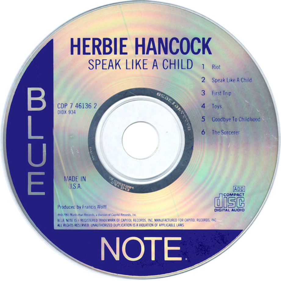 Cartula Cd de Herbie Hancock - Speak Like A Child