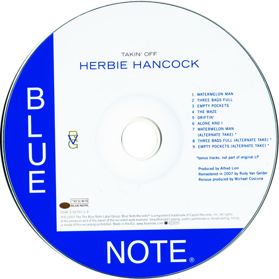 Cartula Cd de Herbie Hancock - Takin' Off (2007)