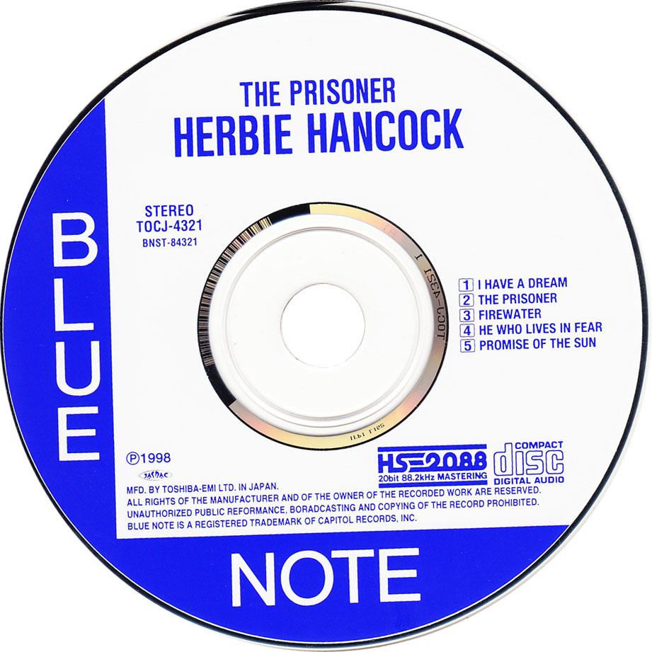 Cartula Cd de Herbie Hancock - The Prisioner