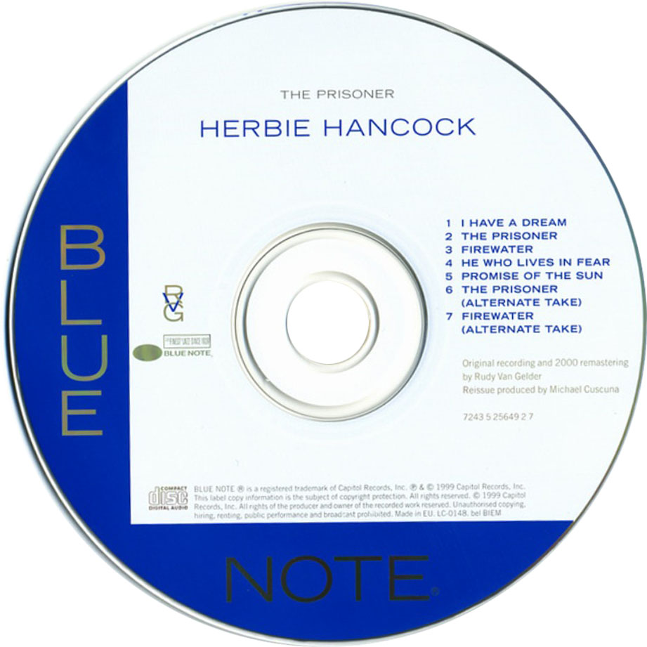 Cartula Cd de Herbie Hancock - The Prisioner (1999)