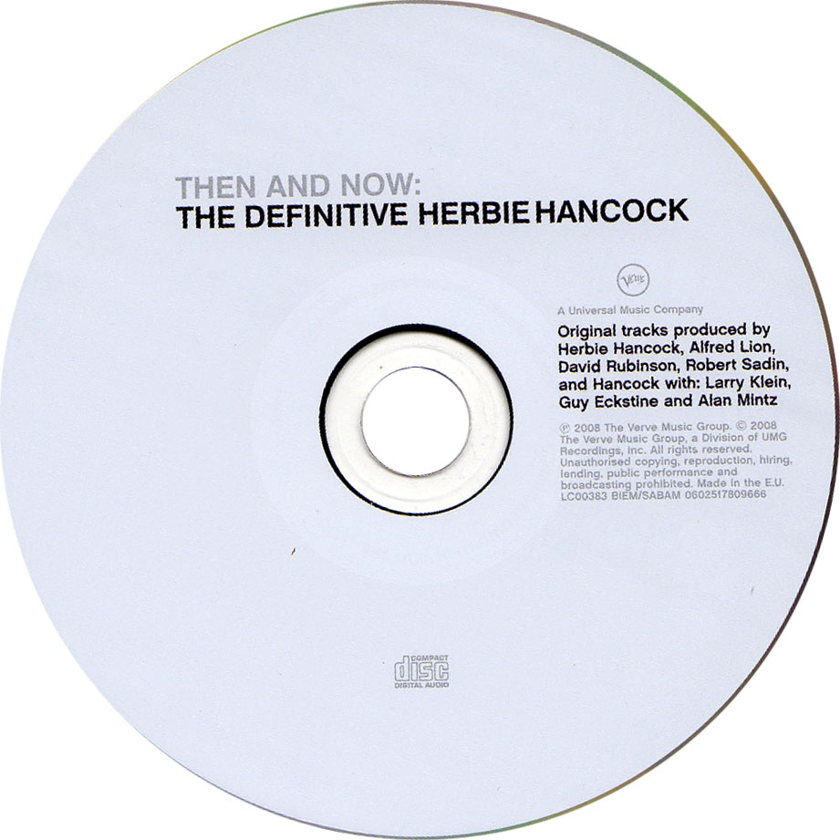 Cartula Cd de Herbie Hancock - Then And Now: The Definitive Herbie Hancock (Deluxe Edition)