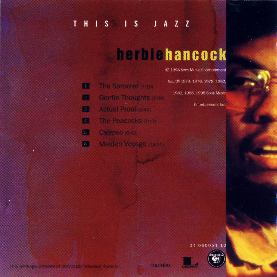 Cartula Interior Frontal de Herbie Hancock - This Is Jazz