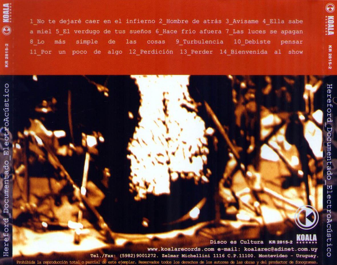 Car�tula Trasera de Hereford - Documentado Electroacustico