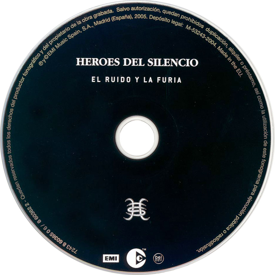 Cartula Cd de Heroes Del Silencio - El Ruido Y La Furia