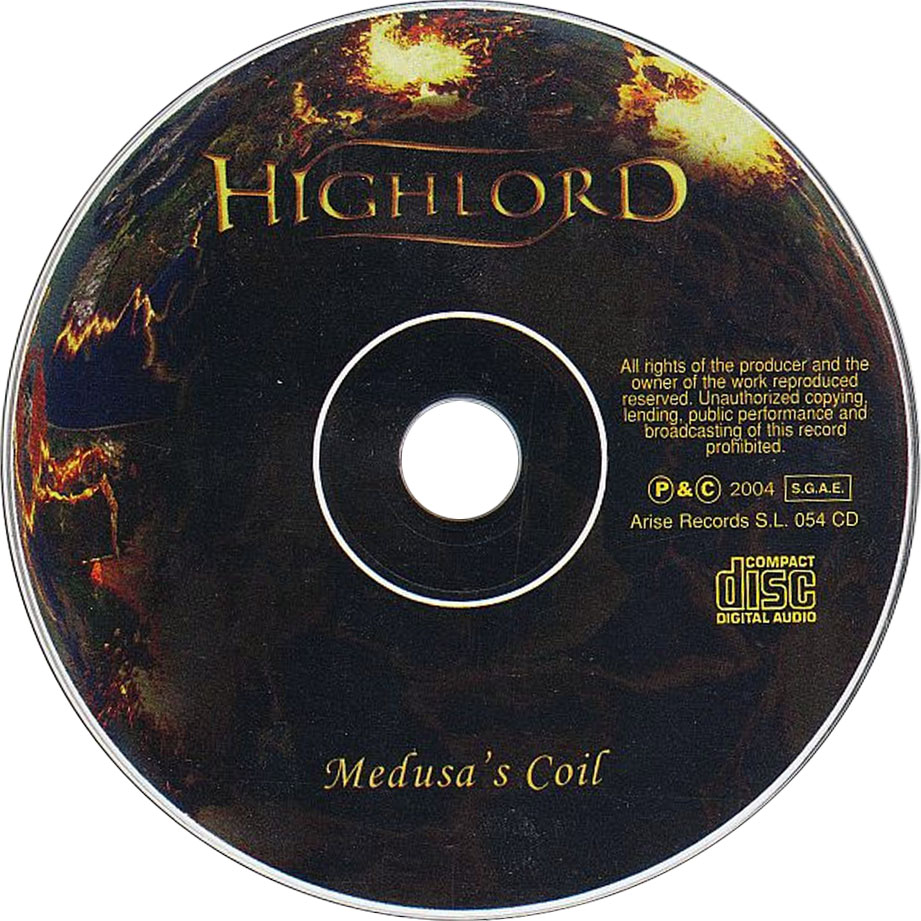 Cartula Cd de Highlord - Medusa's Coil