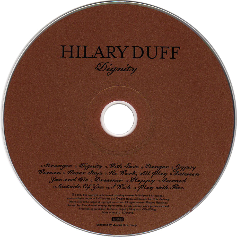 Cartula Cd de Hilary Duff - Dignity