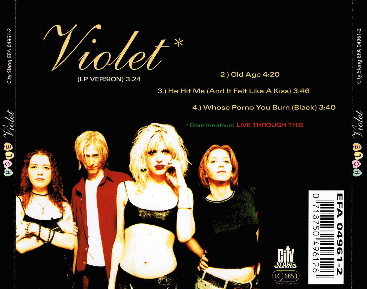 Cartula Trasera de Hole - Violet (Cd Single)