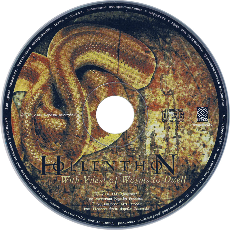 Cartula Cd de Hollenthon - With Vilest Of Worms To Dwell