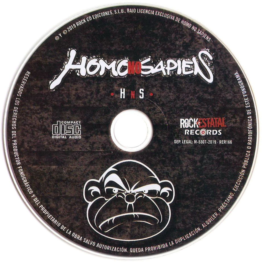 Cartula Cd de Homo No Sapiens - Hns