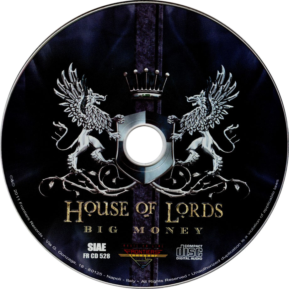 Cartula Cd de House Of Lords - Big Money