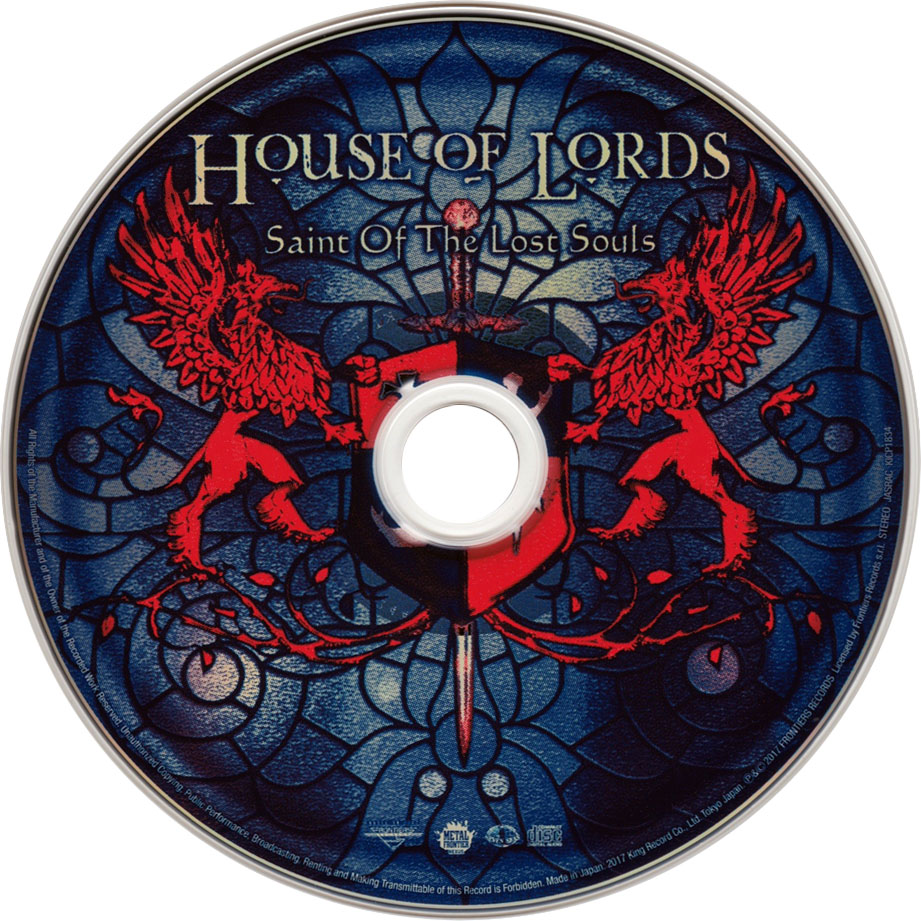 Cartula Cd de House Of Lords - Saint Of The Lost Souls (Japan Edition)