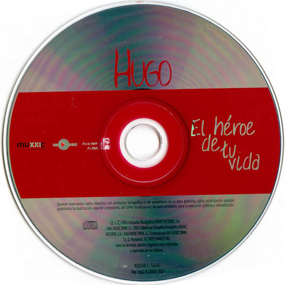 Cartula Cd de Hugo - El Heroe De Tu Vida